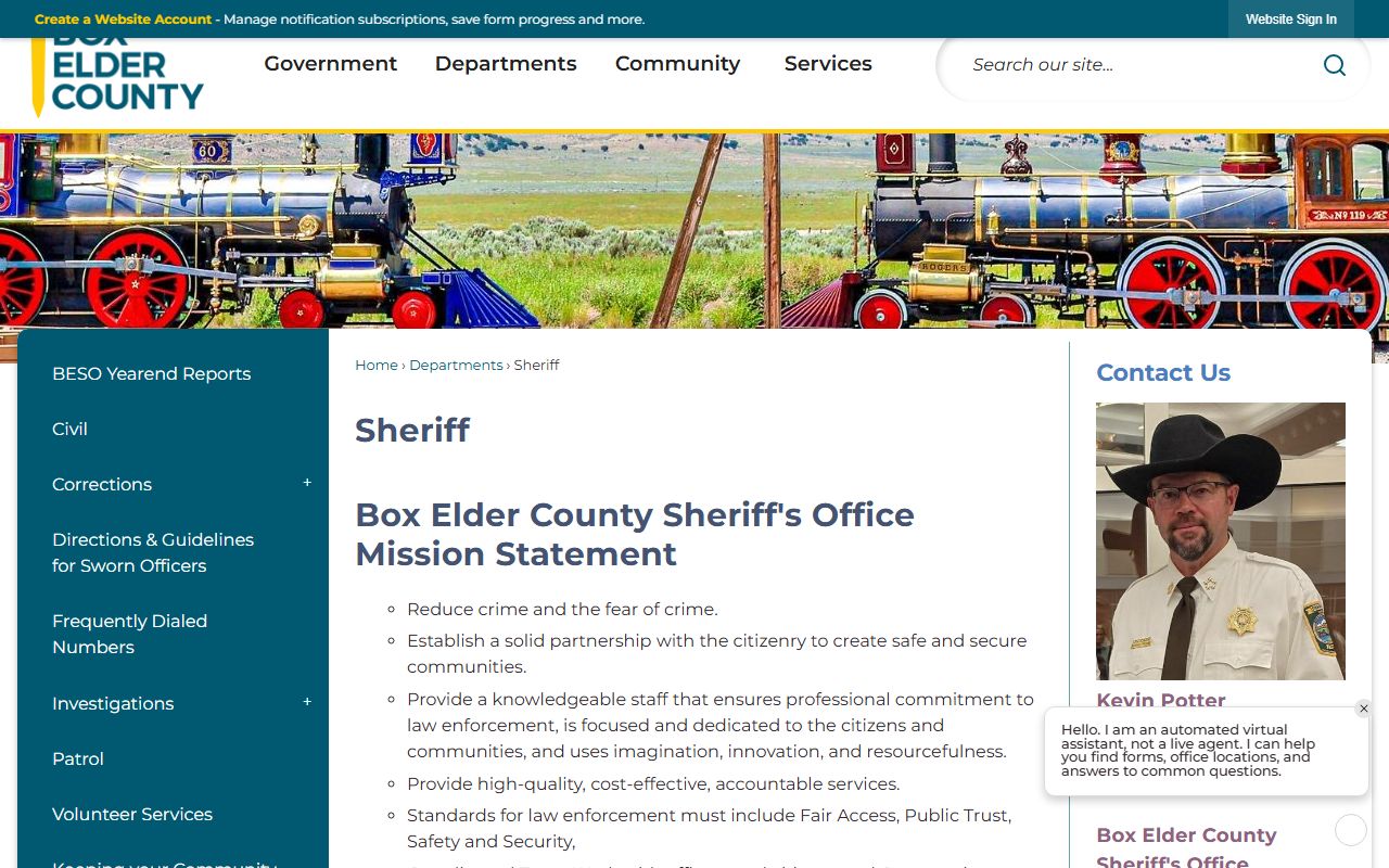 Box Elder County Sheriff resources for Brigham City area booking releases