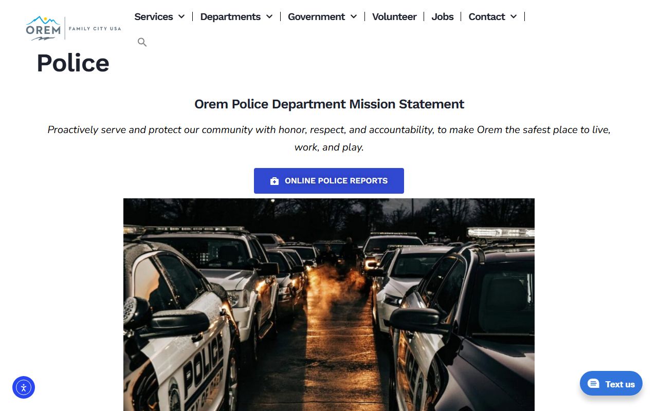 Orem Police Department website for booking release records