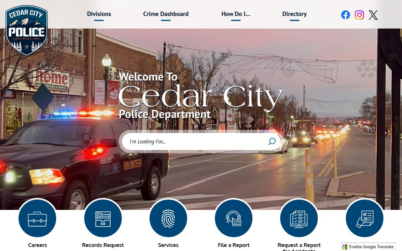 Cedar City Police Department for Iron County booking releases