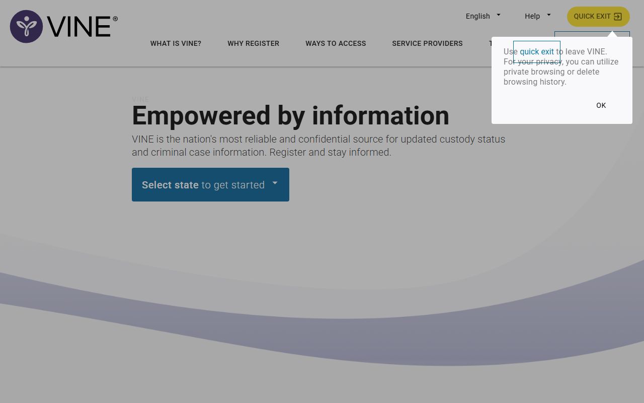 Iron County VINE notification system for booking releases