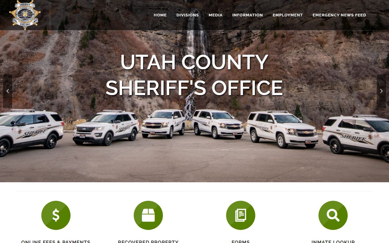 Utah County Sheriff's Office for booking releases and arrest records